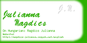 julianna magdics business card